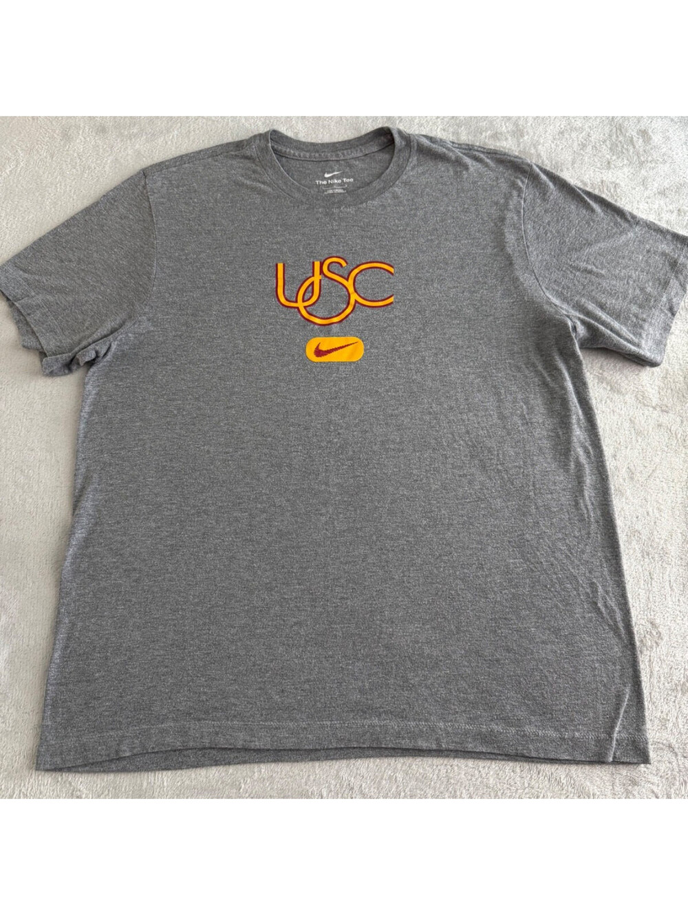 Nike The Nike Tee USC Trojans Mens T-Shirt Size Large Gray